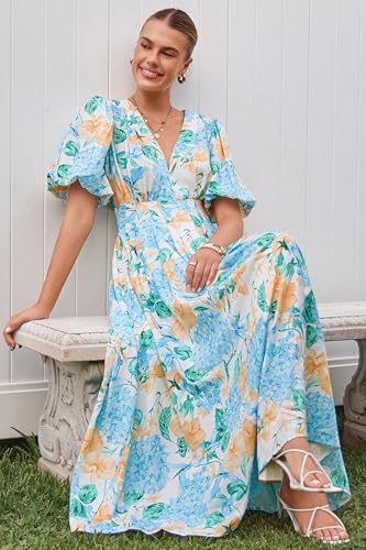 Image of Maxigerui Women's Summer Floral Maxi Dress Spring Wedding Guest Dress 2026