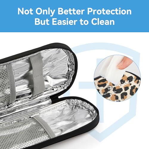 Image of Gelozid Insulin Cooler Travel Case Diabetic Medication Insulated Cool Organizer with 2 Reusable Ice Packs for Insulin Pen and Other Diabetic Supplies, for The Daily Life and Trip, Leopard Print