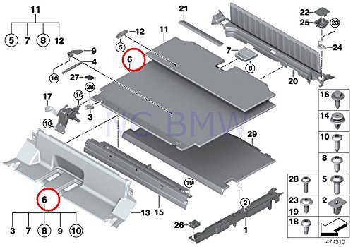 BMW Genuine Luggage Compartment Floor Carpet