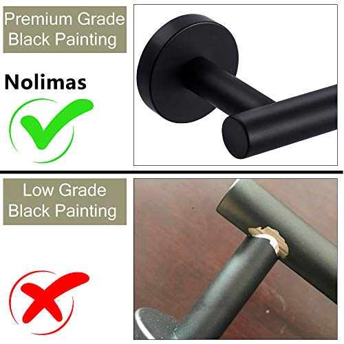 Nolimas Matte Black Toilet Paper Holder Sus304 Stainless Steel Half Open Round Wall Mount Rustfree Bathroom 5 Inch Tp Holder Kitchen Washroom Tissue Roll Dispenser thumb #5