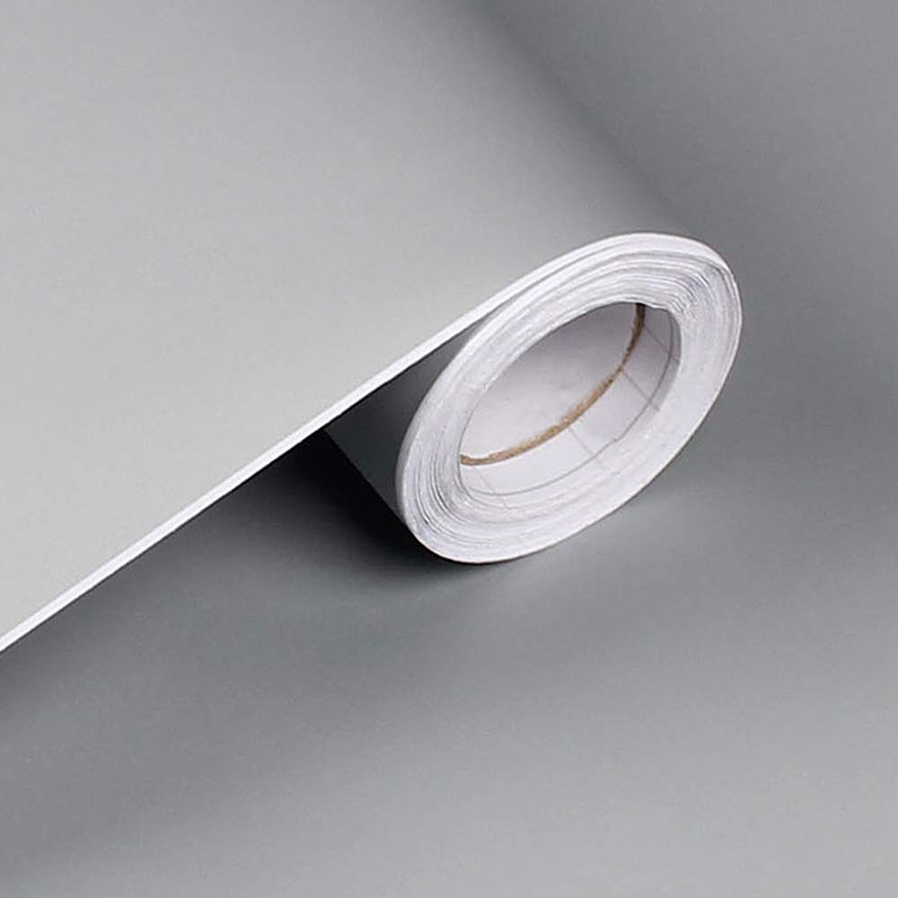Buy Solid Grey Contact Paper Stick and Peel Removable Black Wall Paper