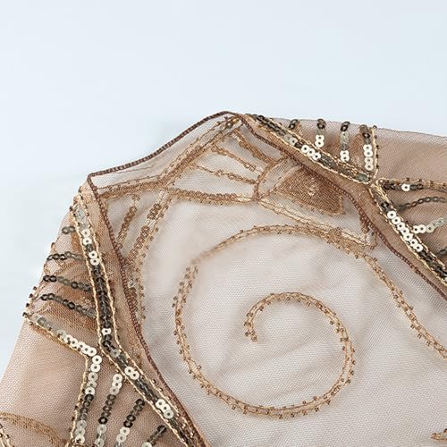 Fringed Shoulder Wrap With Sequins Stylish Party Shawl Glitters Scarf For Theme Event Weddings And Stage Performances3