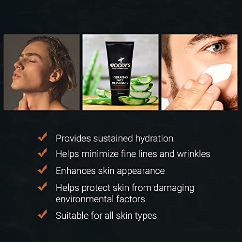 Woody's Face Moisturizer for Men with Menthol - Hydrating Daily Facial Lotion for Dry Skin, Anti-Aging Face Cream, Mens Skin Care, 5 fl oz - Image 5