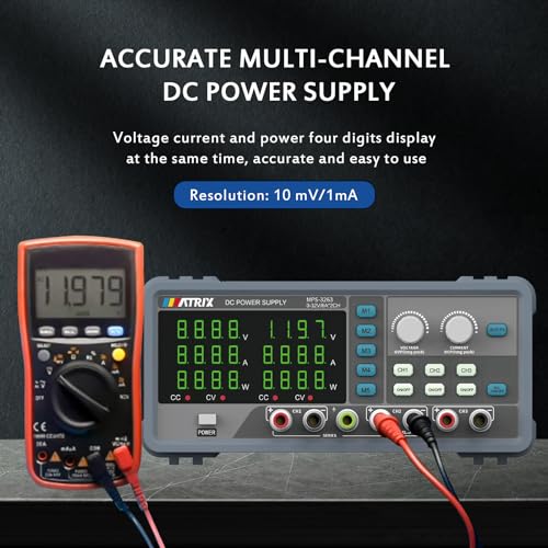 Image of MATRIX Switching Triple Channel DC Power Supply Variable 32V 6A, MPS-3263 | 3CH Independent control, 5 storage, One key series parallel connection, Restore factory, Lab bench PSU electronic repairs