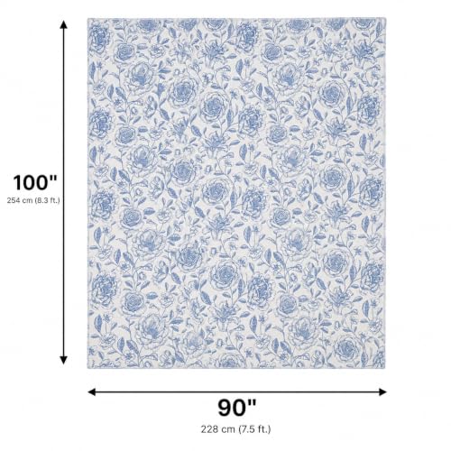 Image of THEA Double Bedsheet Set| 100% Cotton Like Soft Fabric | Microfiber Double Bedsheet for Double Bed (90 X 100 inches) with 2 Pillow covers,Bluebell Garden