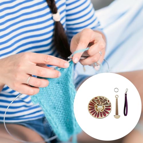 Image of Portable Wrist Yarn Holder with Leather Strap,Yarn Storage Spinner | Knitting and Crocheting Craft Tool for Crochet Trave