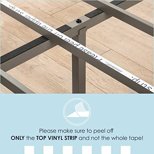 Mellow 9" Metal Platform Bed Frame W/Heavy Duty Steel Slat Mattress Foundation (No Box Spring Needed), King, Gray #TOP6