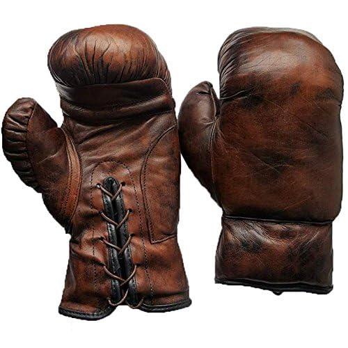Guanti Boxe Vintage Collezione Pelle Marrone