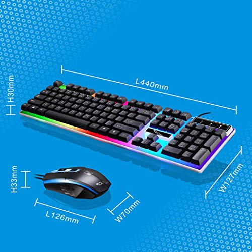 guanjunLI - Kit Tastiera e Mouse per Tastiera e Mouse con di Ricarica USB, per PS4