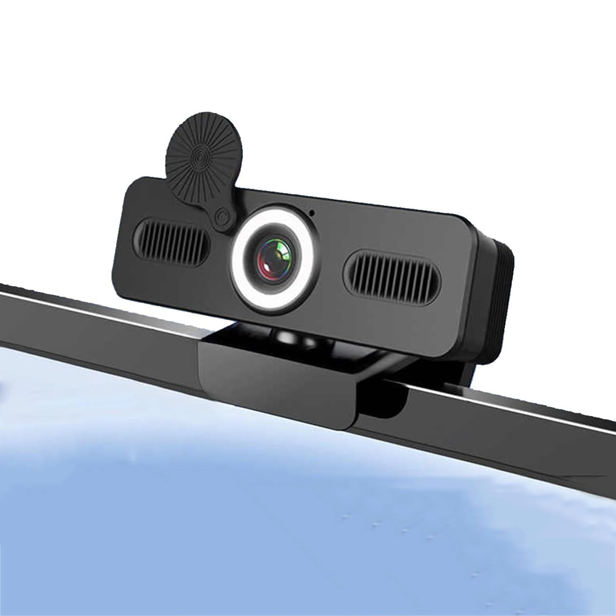 GIZNXBA Webcam with Built-in Microphone Auto Light Correction, USB Webcam with Privacy Cover, 360° Rotation Pan & Tilt, for High-End Business Meetings&Live Streaming(4k)-picture-20