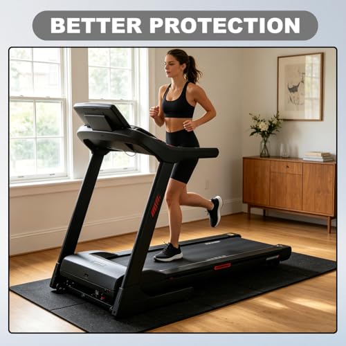 Alfombrilla para cinta de correr en casa protector de suelo antiruido para ejercicio en salón 6