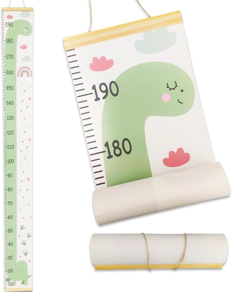Dinosaur Height Chart for Kids, Dino Wall Decals, Outivity Growth Chart for Kids, Child Height Wall Chart Dinosaur