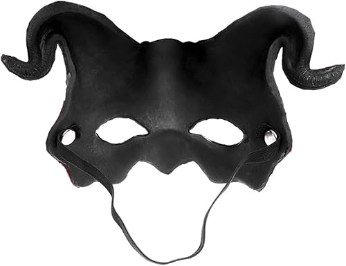 Miniatura 5 de Máscara de cuerno de oveja, fantasma y diablo, máscara de espuma de poliuretano, máscara de media cara para Pascua, Halloween, cosplay, fiesta
