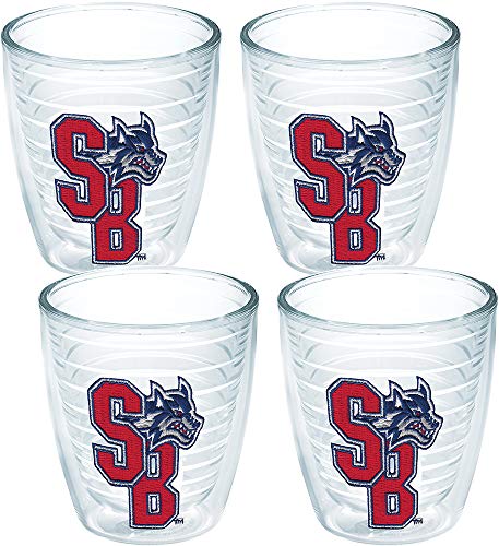 Tervis Stony Brook Seawolves Tumbler with Emblem 4 Pack 12oz, Clear