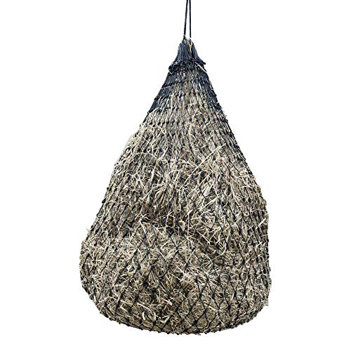 HKM 9170 Professional Hay Net, Mesh Size Approx. 6 x 6 cm, Feeding Net, Black, 6 cm x 6 cm