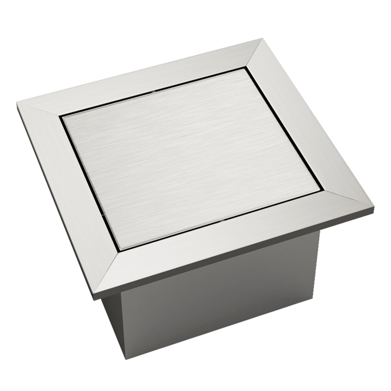 HPTHLY 304 Stainless Steel Trash Cans Lids Trash Grommet, Countertop Built-In Trash Bin, Flexible Center Swing Flush Recessed Garbage Container Balance Flap Lid