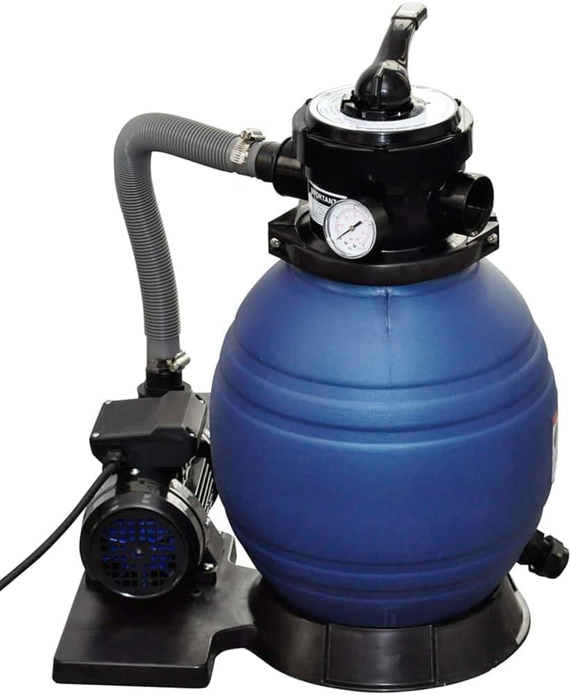 KOIECETA Sistema de Filtración Arena Filtrante 11000 L Bomba Piscina Filtro Agua (1x)