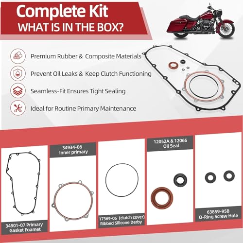 Kit joint de couvercle primaire Harley Davidson 2006-2017 Road King et Softail - 2