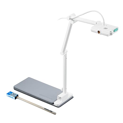 OKIOCAM S-4K 8MP USB Document Camera for Teachers, Ultra HD Portable Setup with AI Smart Pointer (OKIOPoint), Ideal for Distance Learning & Live Demos, Compatible w PC, Mac, Chromebook