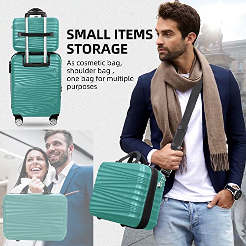 Leaves King Luggage 5 Piece Sets, Hard Shell Luggage Set Expandable Carry On Luggage Suitcase With Spinner Wheels Durable Lightweight Travel Set For Men Women(14/18/20/24/28, Green) #TOP1