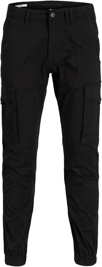 JACK & JONES Mens Stretch Cuffed Cargo Pants Cotton