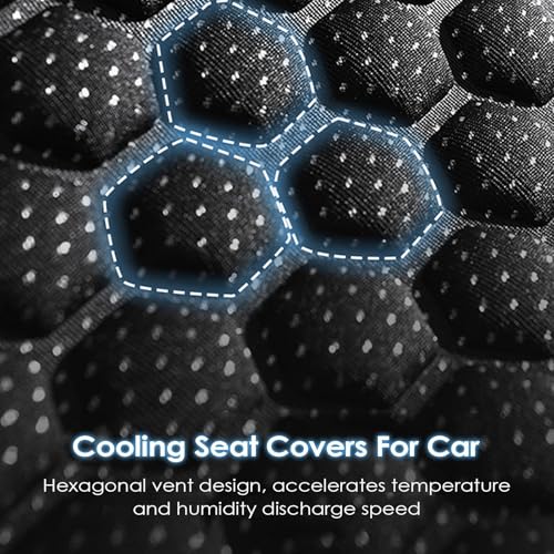 Cojín para asiento de coche ventilado antideslizante y ergonómico universal de malla 4