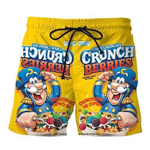 Takra Gold Boys Swim Trunks Men Short 3D Print Food Graphic Beach Board, 5XL