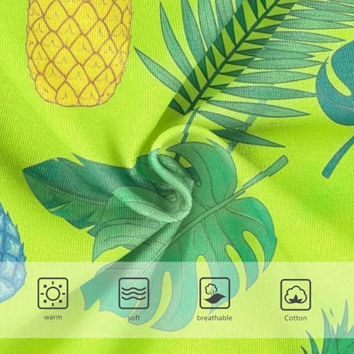 Tropical Leaves Pineapples Green Toddler Girl Underwear, Girls Underwear Cotton, 2T–8 Years3