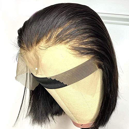 QUINLUX-HD-Transparent-Lace-Short-Bob-Human-Hair-Wigs-Pre-Plucked-13X6-Lace-Front-Wig-150-Density-Brazilian-Remy-Hair-Bob-Cut-Human-Hair-wig-for-Woman-Natural-Color-10-Inch-13X6-1ace-frontal-wig