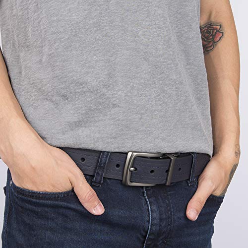 Image of Levi's Leather Men's Levis 40Mm Reversible Belt With Brushed Silver Buckle