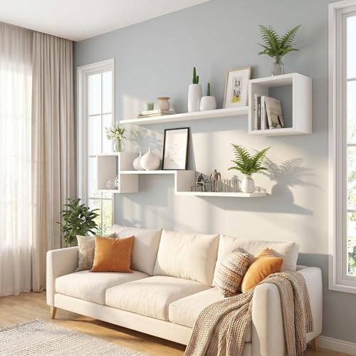 Étagère murale bois robuste pour optimiser les petits salons encombrés - 7