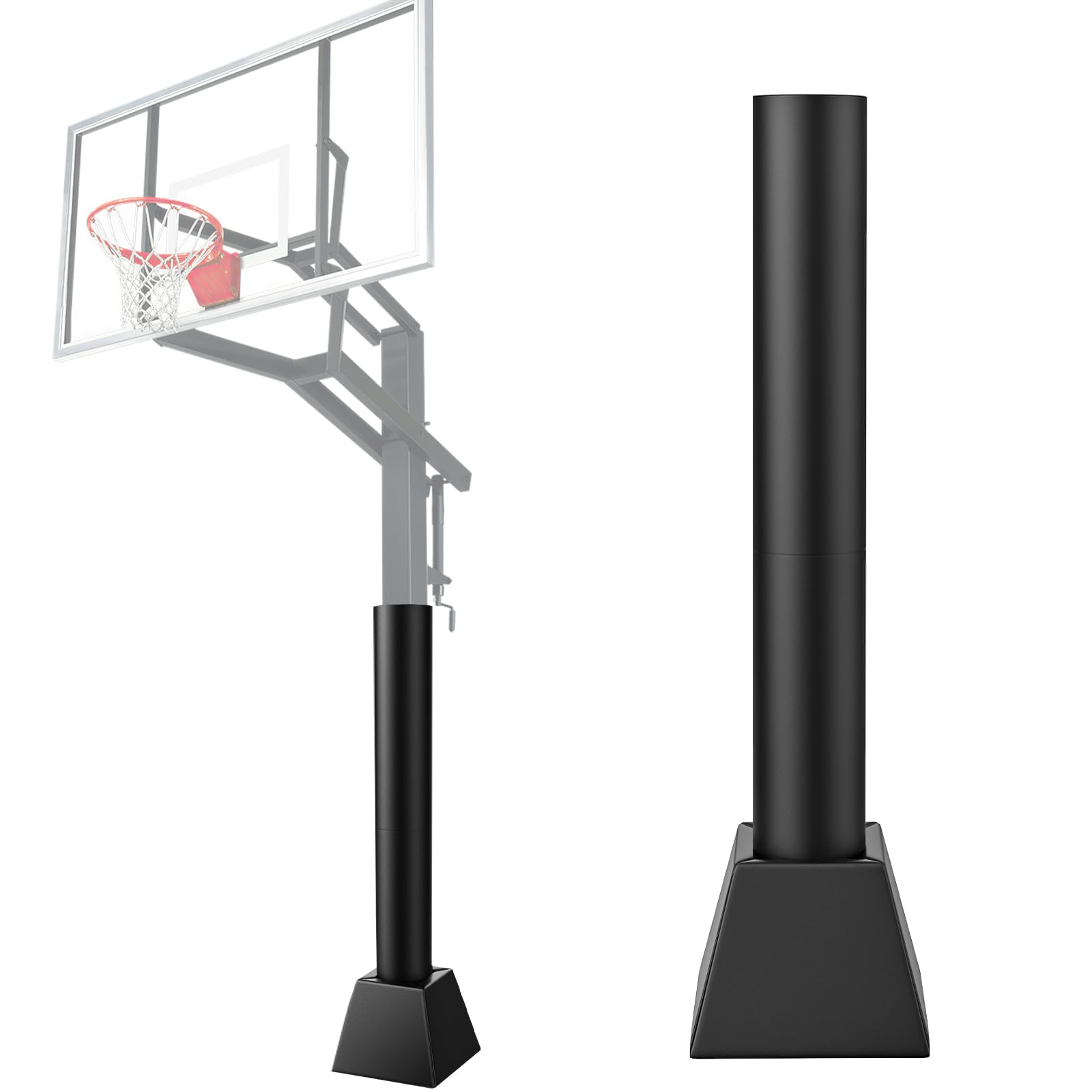 72" Basketball Pole Pads 5"x5" Basketball Base Padding, Flame-Retardant & Waterproof All-Weather Protection Hoop Padding Outdoor for Schools, Garages, Basement Pole Cover