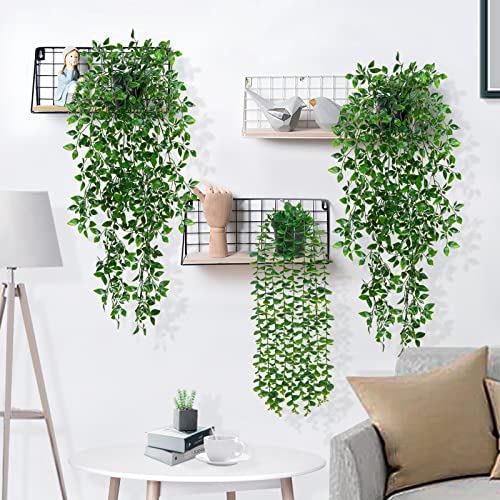 Jusvenmt Artificial Hanging Plants in Pots - Image 4