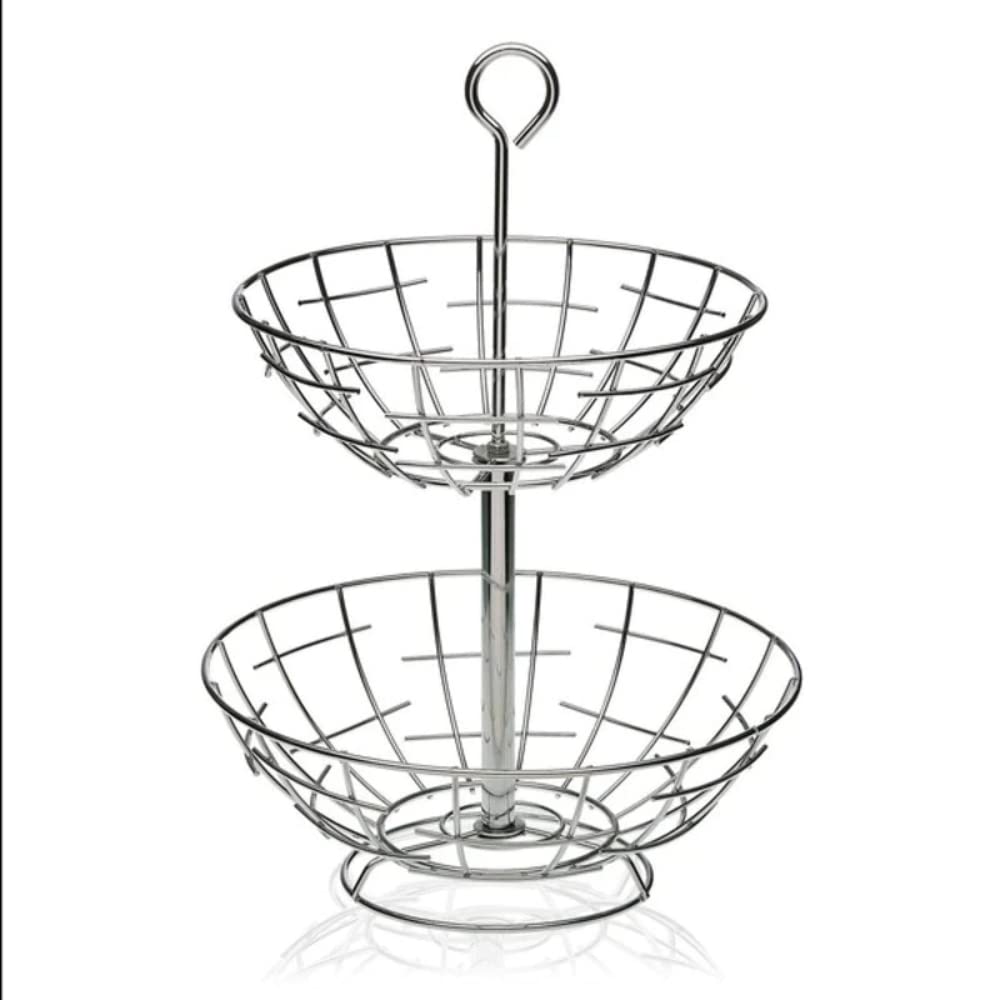 Versa - Frutero de acero inoxidable con 2 estantes para frutas, para cocina, bar, restaurante, VS-10035220