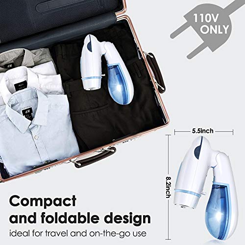 Steamers for Clothes,Handheld Mini Garment Steamer with Foldable Design for Travel and Home,Powerful Wrinkle Remover with 360°Anti-Leak,13s Fast Heat-Up, Auto-Off Portable Fabric Steamer - Thumbnail 6