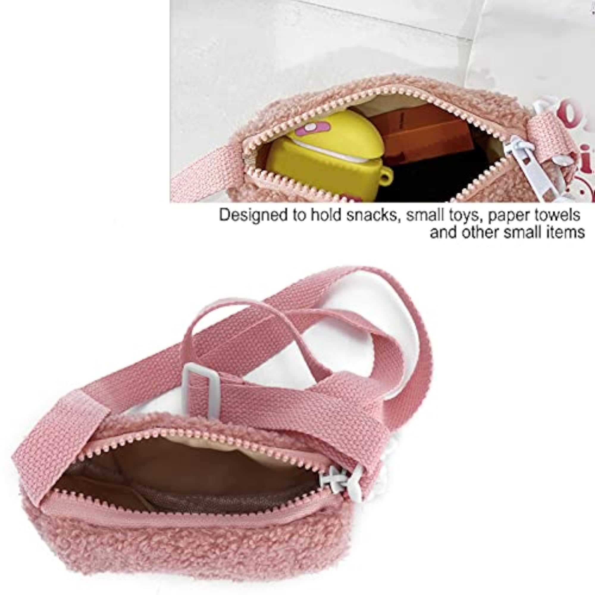 Crossbody Bag Small Messenger Soft Plush for Daily Life