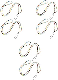 Hemobllo Cordão Frisado 6 Peças De Corrente De Telefone Móvel Cordão De Contas Móvel Corrente Decorativa De Telefone Correntes De Telefone Adoráveis Alça De Telefone Corrente