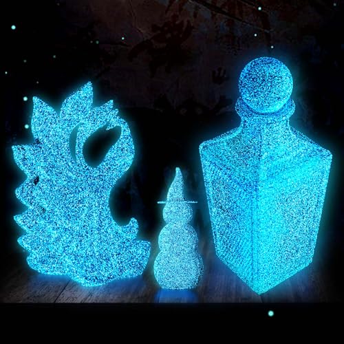 Image of YOUSU 3D Printer Filament, Glow in The Dark PLA Filament 1.75mm, Black Filament with Glow in The Dark Blue Starry Sky 1kg(2.2lbs)