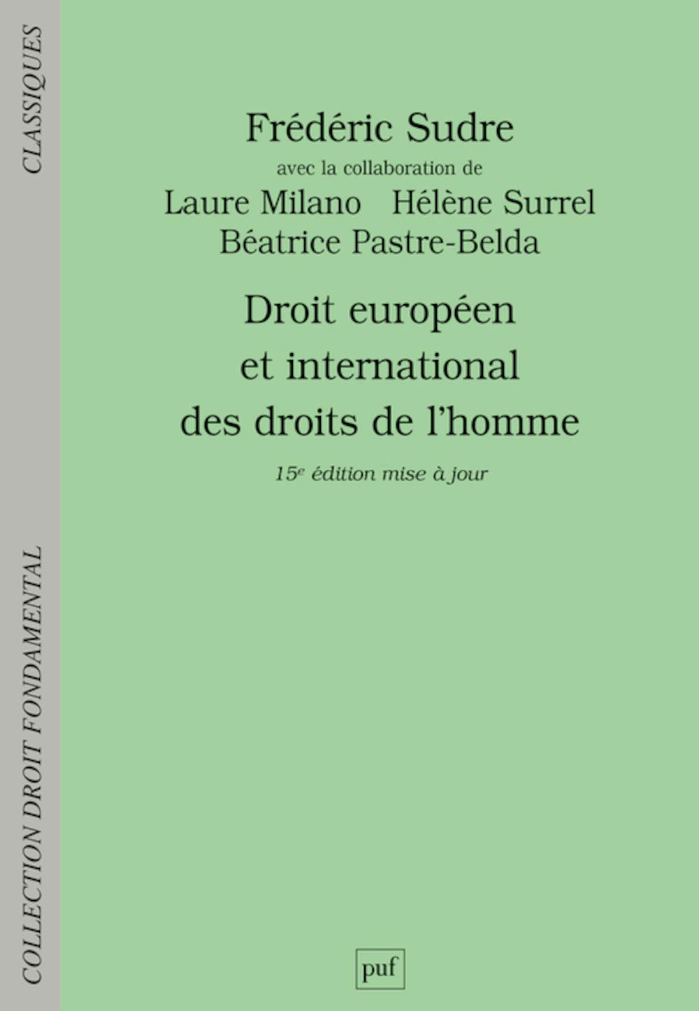 Droit européen et international des droits de l'homme