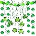 Joyin Toy St. Patrick's Day Irish Green Shamrock Foil Strings and Hanging Swirls for St Patrick Ceiling Hanging and Wall Decoration (28 Pieces)