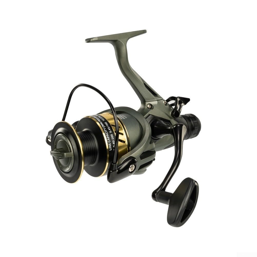 Carp Reel with Dual Brake, 5.2:1 Gear Ratio, Aluminum Spool, CNC Metal Handle, 10kg Drag, Nylon Body for Freshwater Carp Fishing(QF5000)