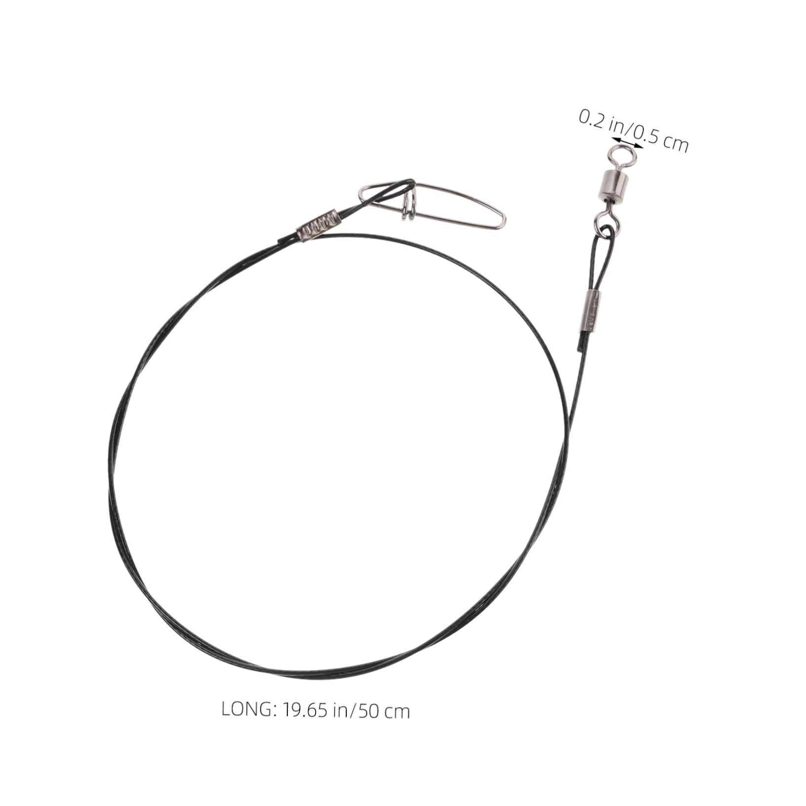 COOLHIYA Fishing Wire Leaders 50cm 10pcs Line Steel Leaders for Saltwater Heavy Duty Fishing Rigs and Hooks