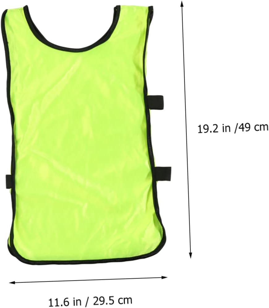 BESPORTBLE 6pcs Fluorescent Green Football Training Vests for Boys and Girls Breathable Pinnies for Soccer and Basketball Practice Comfortable and Athletic Jerseys for Youth