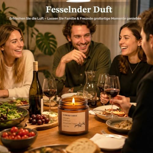Duftkerzen im Glas,4x Duft Duftkerze Geschenkset für Frauen,Sojawachs Kerze – Bild 4