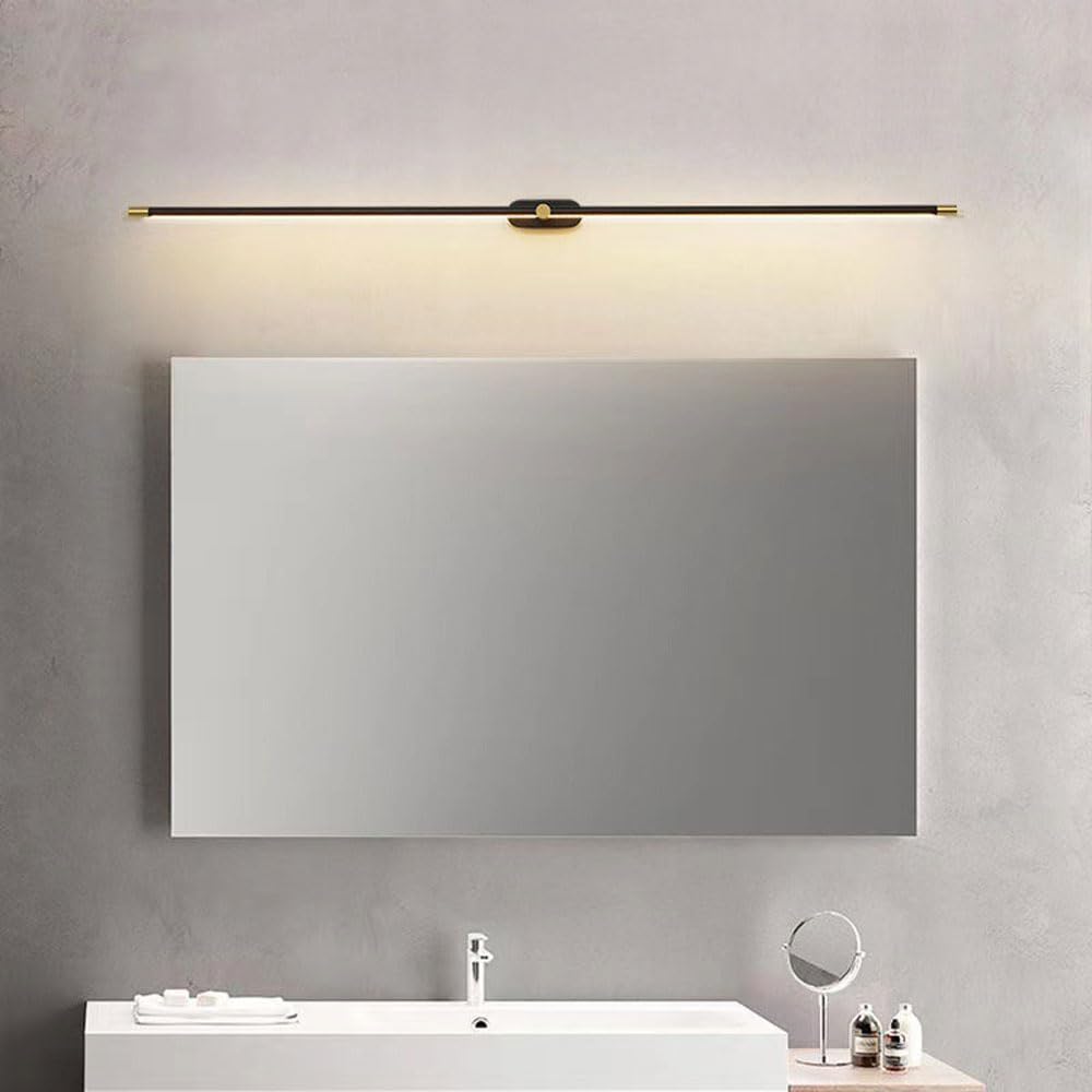 Lámpara LED Lineal para tocador, iluminación de baño, Moderna lámpara de Espejo de Tira Larga, Aplique de Pared para tocador, tocador, tocador, baño (Oscuro, 68 cm)