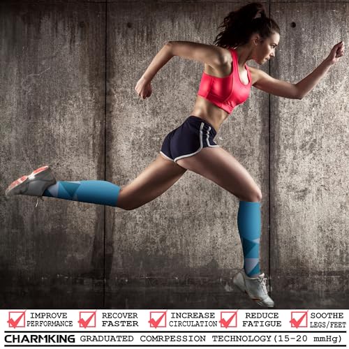 Image of Compression Socks (7 Pairs), 15-20 mmhg is BEST Graduated Athletic & Medical for Men & Women, Running, Flight, Travel, Nurses, Pregnant - Boost Performance, Blood Circulation
