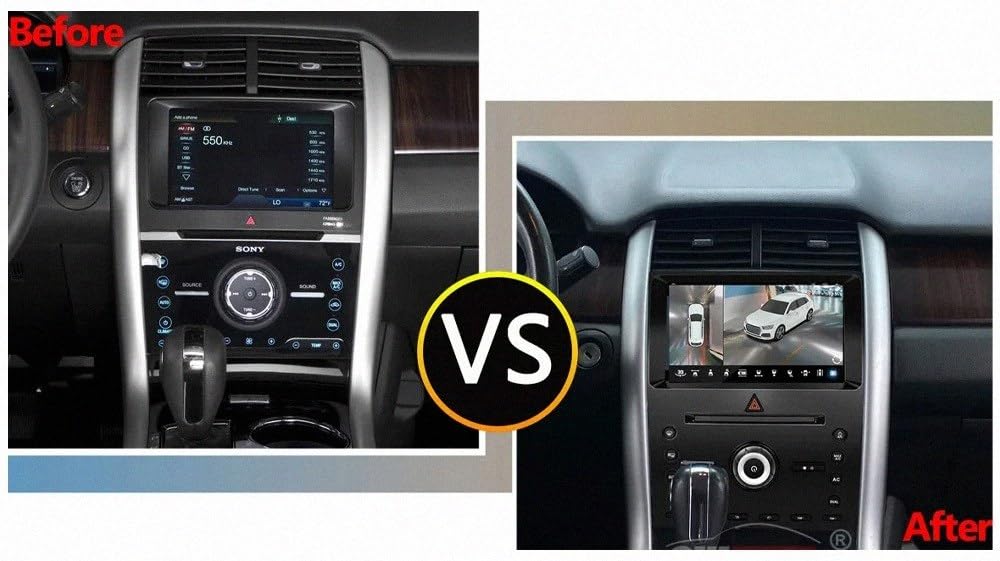 Nawigacja Gps, Multimedia, Wideo dla Ford Edge 2011 2012 2014 2015 Przenośna Kamera Tylna Z Ekranem Dotykowym Ips, Bluetooth/Sterowanie Głosowe/Mirror, 4 Rdzeń 2G+32G