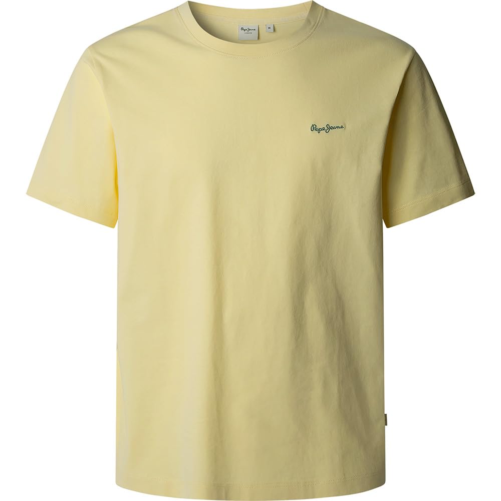 Pepe Jeans Men's Contrast Connor T-Shirt, Yellow(Shine Yellow), L