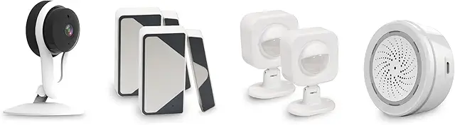 Imagen relacionada con DOMOS Kit de Seguridad Smarthome. Cámara, 2 sensores de Apertura, 2 sensores de movimento y Sirena. 100% WiFi. Sin Bases adicionales