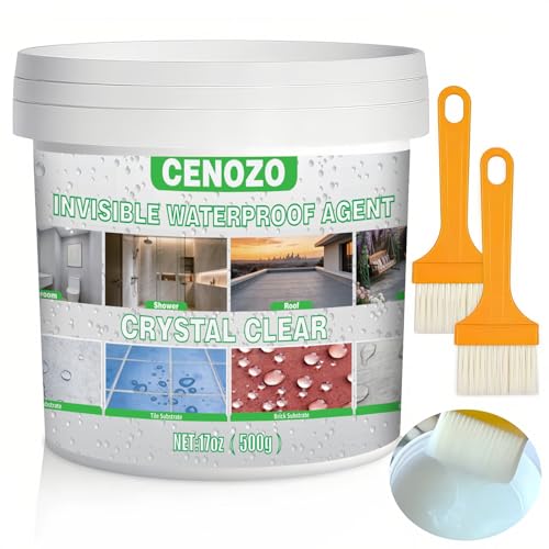 500g Revestimiento Impermeable Definitivo,Sellador Impermeable Transparente para Interiores y Exteriores,Pintura Impermeabilizante para Protección Impermeable Invisible para Hormigón,Madera y Azulejos